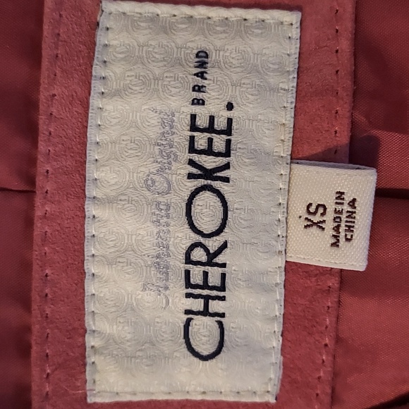 Cherokee Women's Pink Suede Fitted Jacket Buttoned Lined Y2K  Size XS - Picture 10 of 13